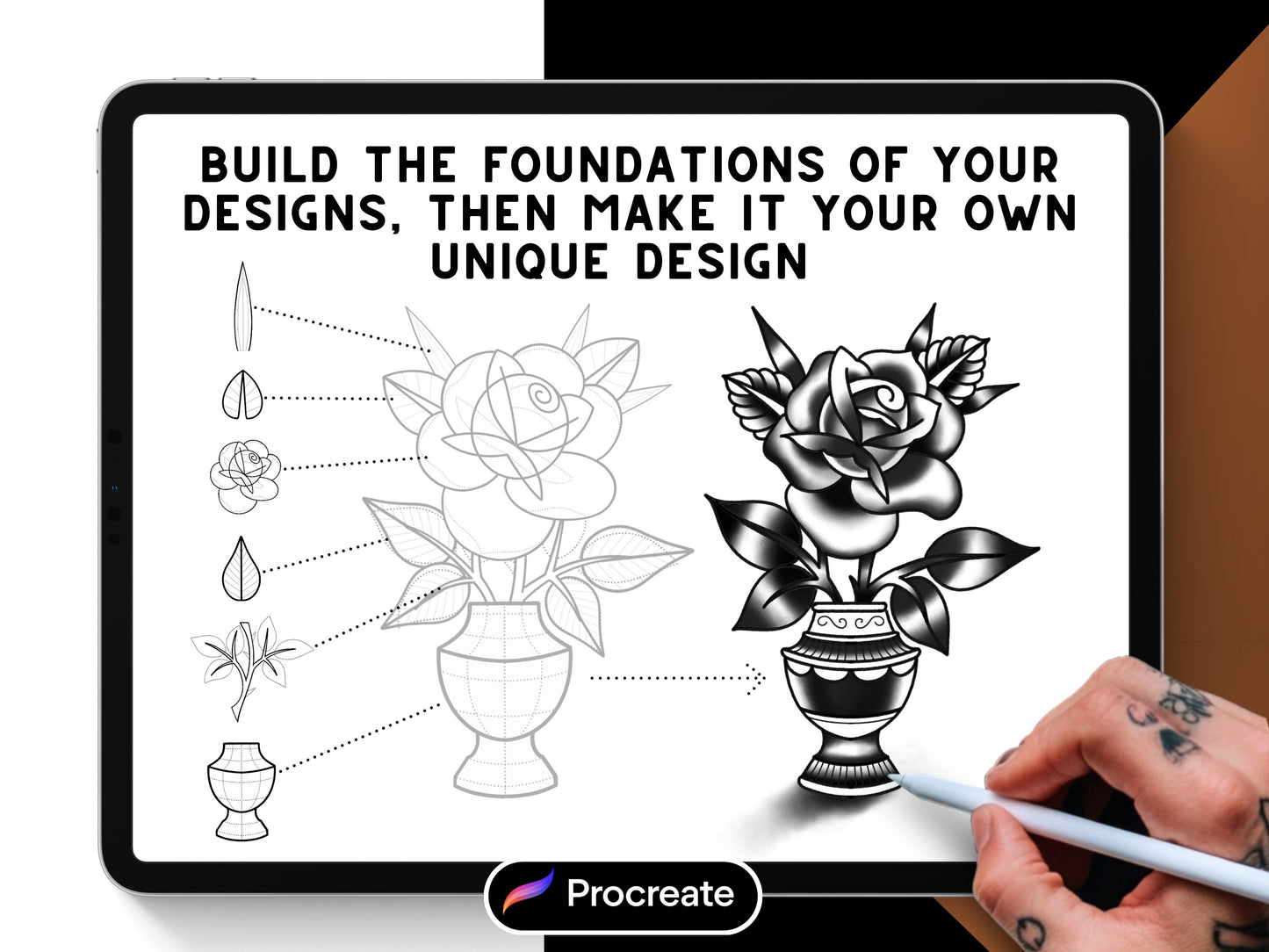 100 Traditional Tattoo Design Guides for Procreate