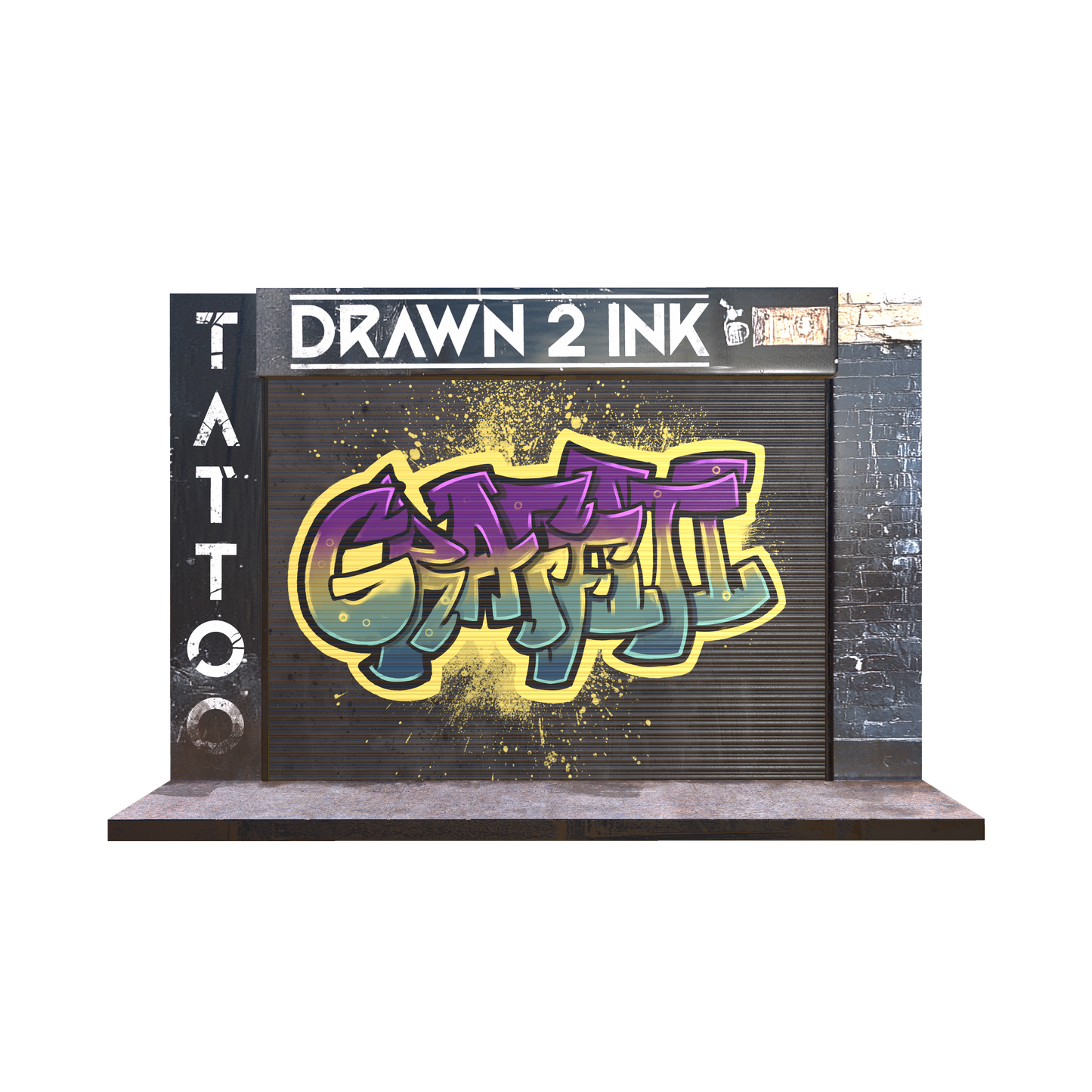 3D Graffiti Procreate Set – 5 Realistic Models & 50 Spray Paint Brushes