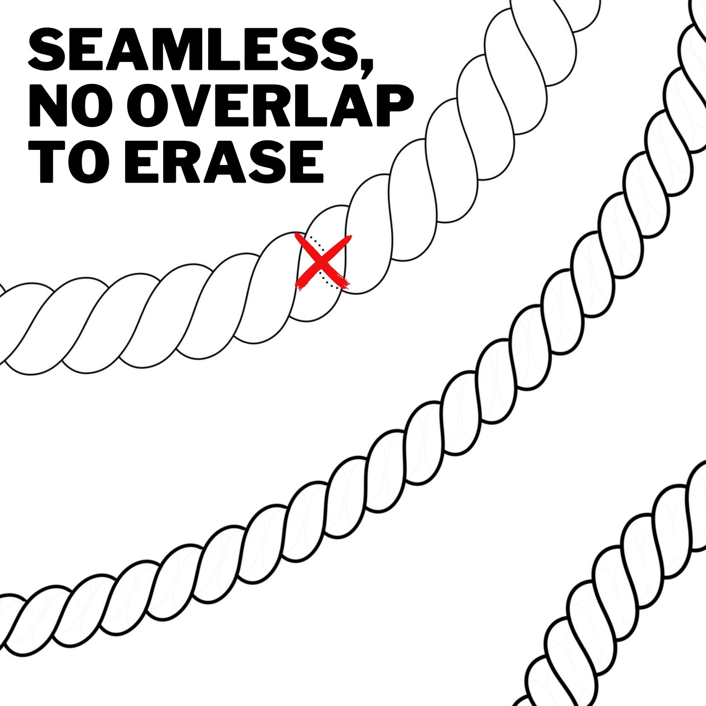 20 Seamless Traditional Rope Brushes for Procreate – No Overlap, Perfect for Any Design