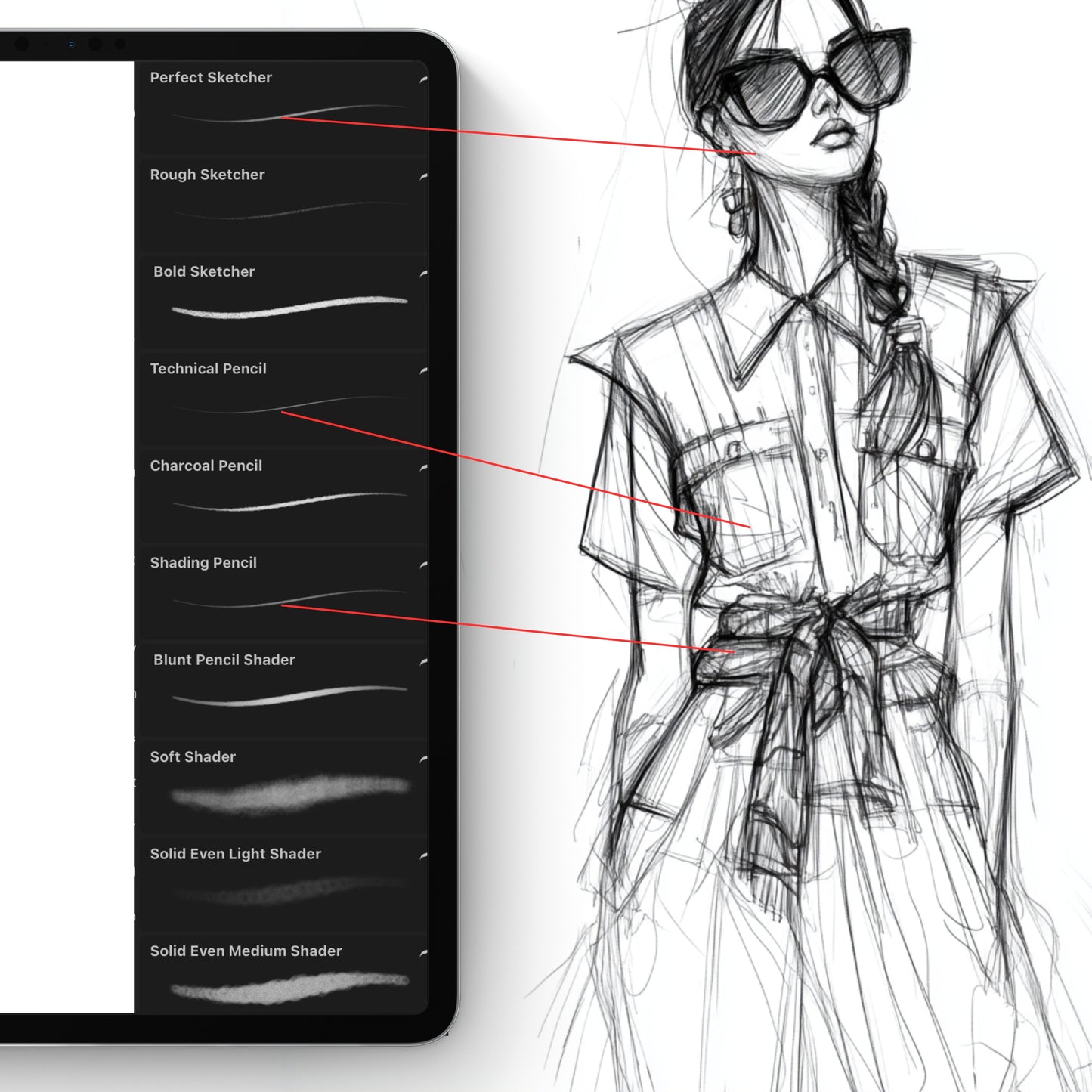 Procreate Artist’s Pencil Pack-Realistic Sketching brushes