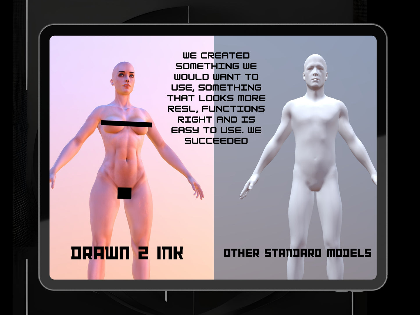THE ULTIMATE 3D Tattoo Model Bundle – 42 Male & Female 4k Models for procreate