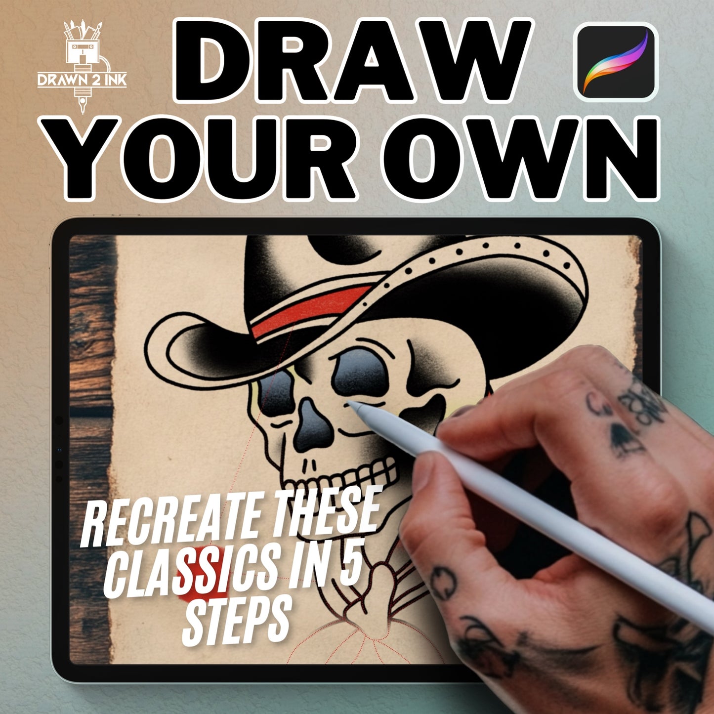 Draw Your Own Polito Skulls, Recreate These Classics in 5 Steps on procreate