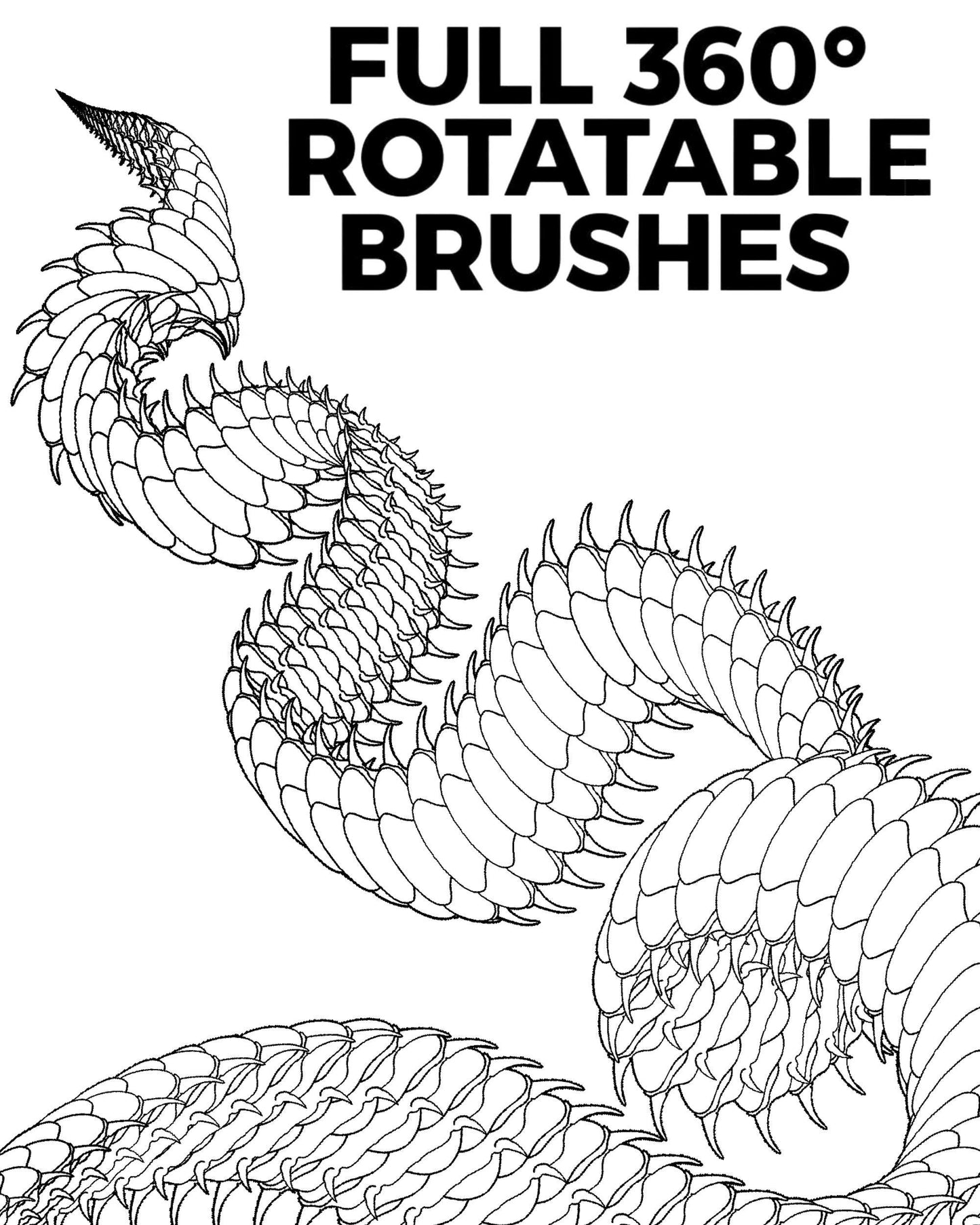 Creepy Crawly Body Procreate Brushes: 56 Controlled and Free Flow Body Brushes