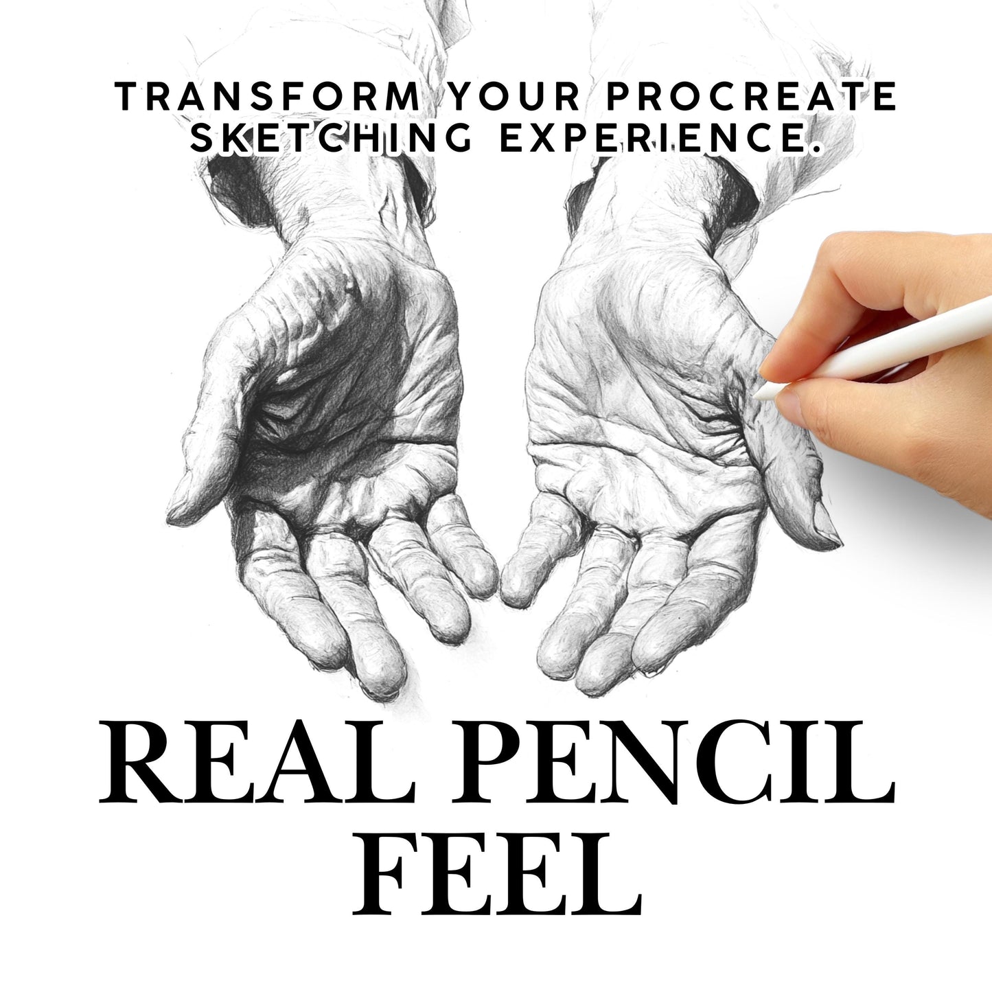 16 Procreate Pencil Sketching Brushes- line, shade, Sketch with realistic drawing effects