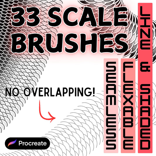 The Ultimate Procreate Scale Brush Set – 33 Seamless, Flexible Brushes!
