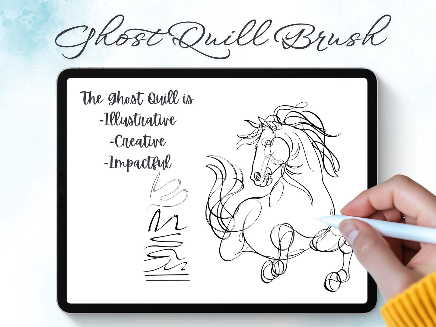 Lineart Procreate Brush Set: Opaline Ink, Obsidian Dip & Ghost Quill