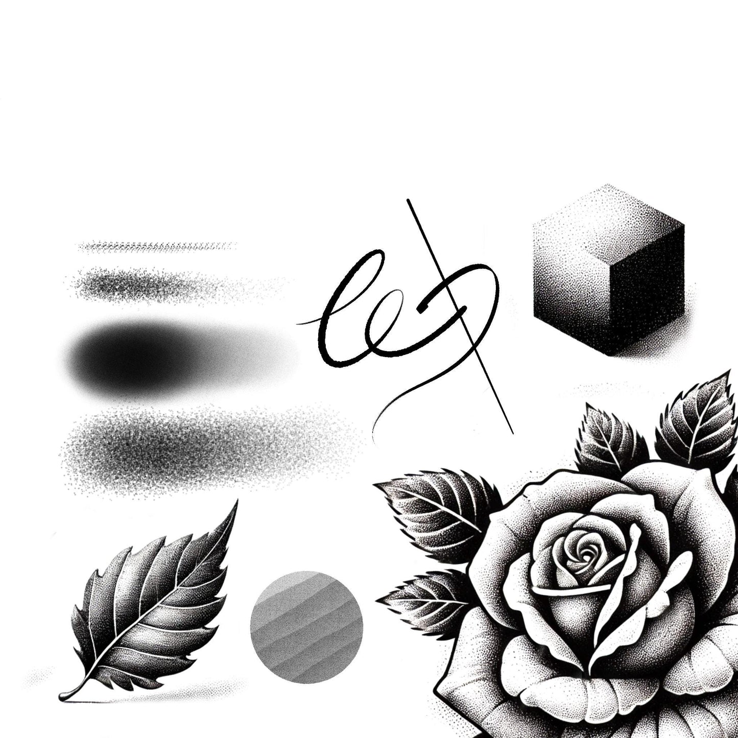 Procreate Stipple Brush Set: 41 Shaders & Liners (Digital Download)