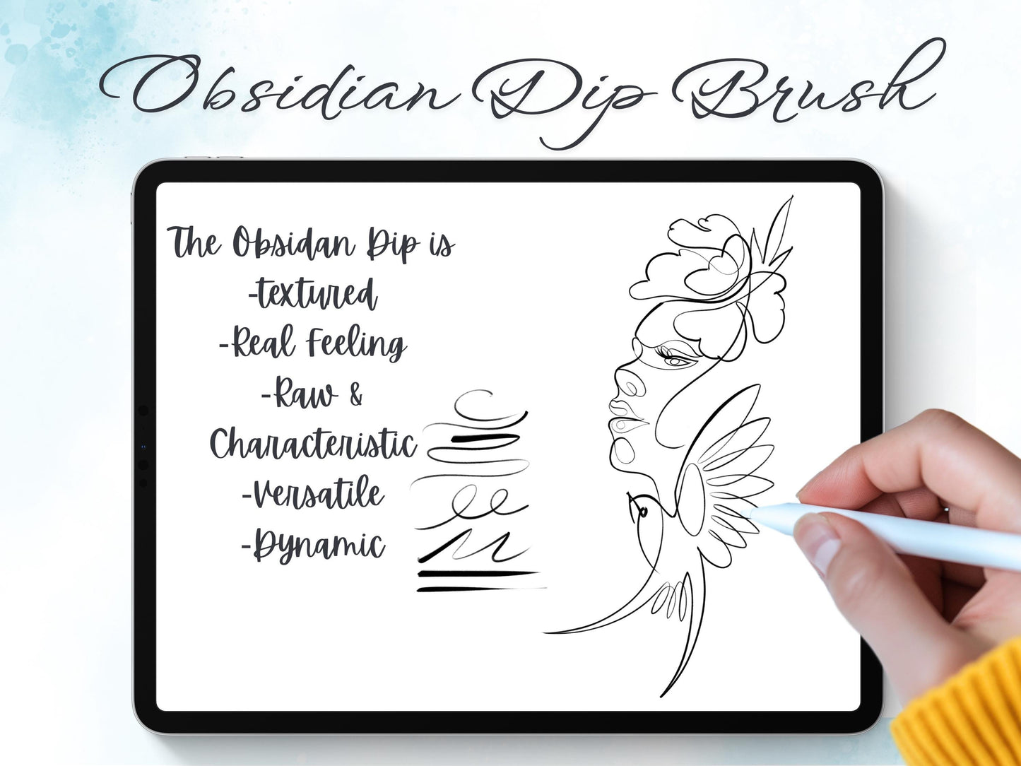 Lineart Procreate Brush Set: Opaline Ink, Obsidian Dip & Ghost Quill