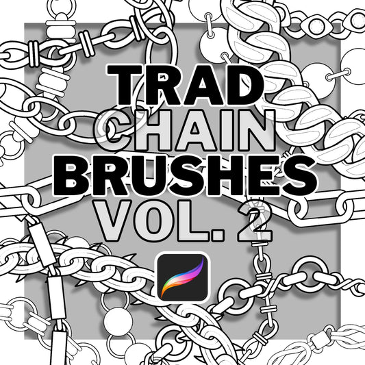Procreate Chain Brushes Vol.2 – 20 Seamless Additions for Classic Inkwork