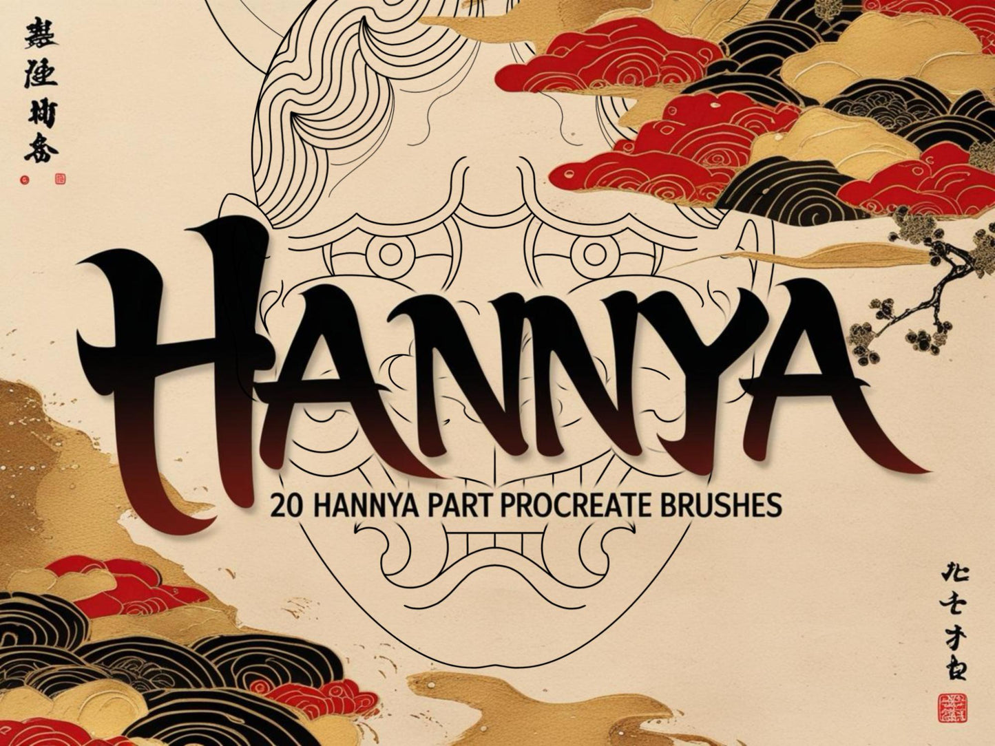 Hannya Builder for Procreate – 20 Brushes, 625 Combinations