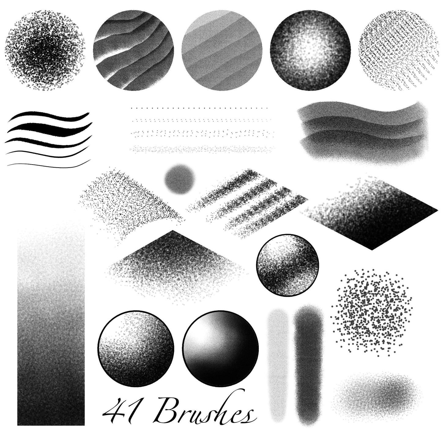 Procreate Stipple Brush Set: 41 Shaders & Liners (Digital Download)