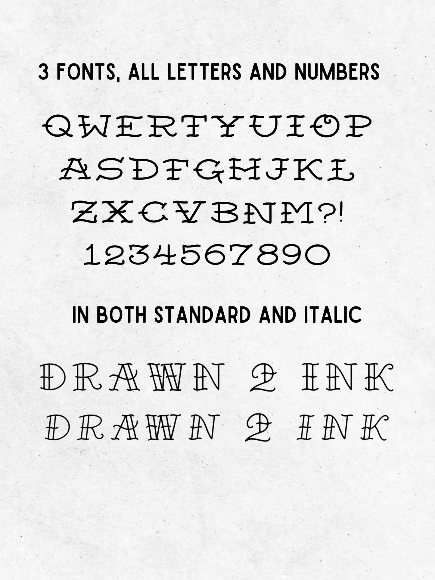 Tattoo Style Font Bundle – Sailor, Soldier & Pirate | Procreate Stamps + TTF and OTF Files