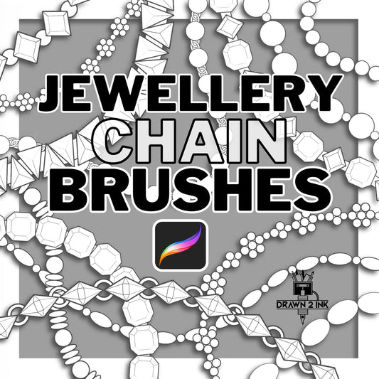 20 Seamless Jewellery chain Brushes for Procreate: repeater brush Set (Digital Download)
