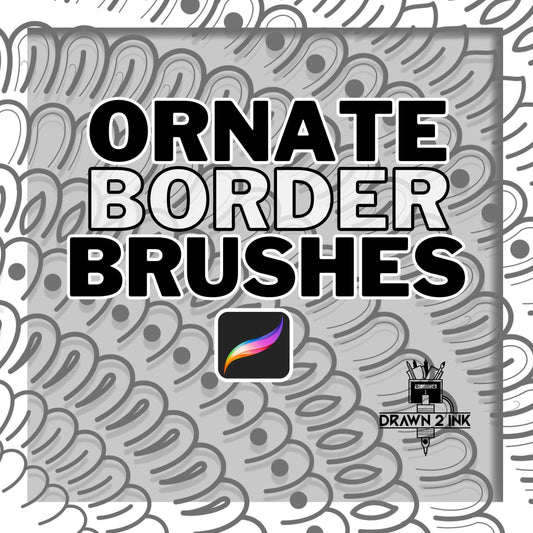 20 Seamless Ornate Borders Brushes for Procreate