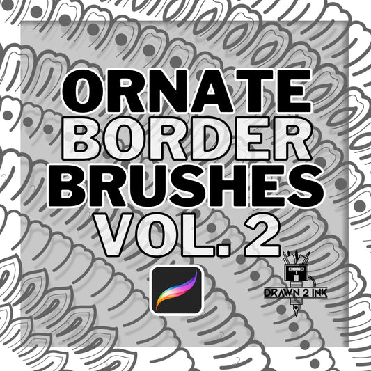 20 Seamless Ornate Borders Brushes Vol.2 for Procreate