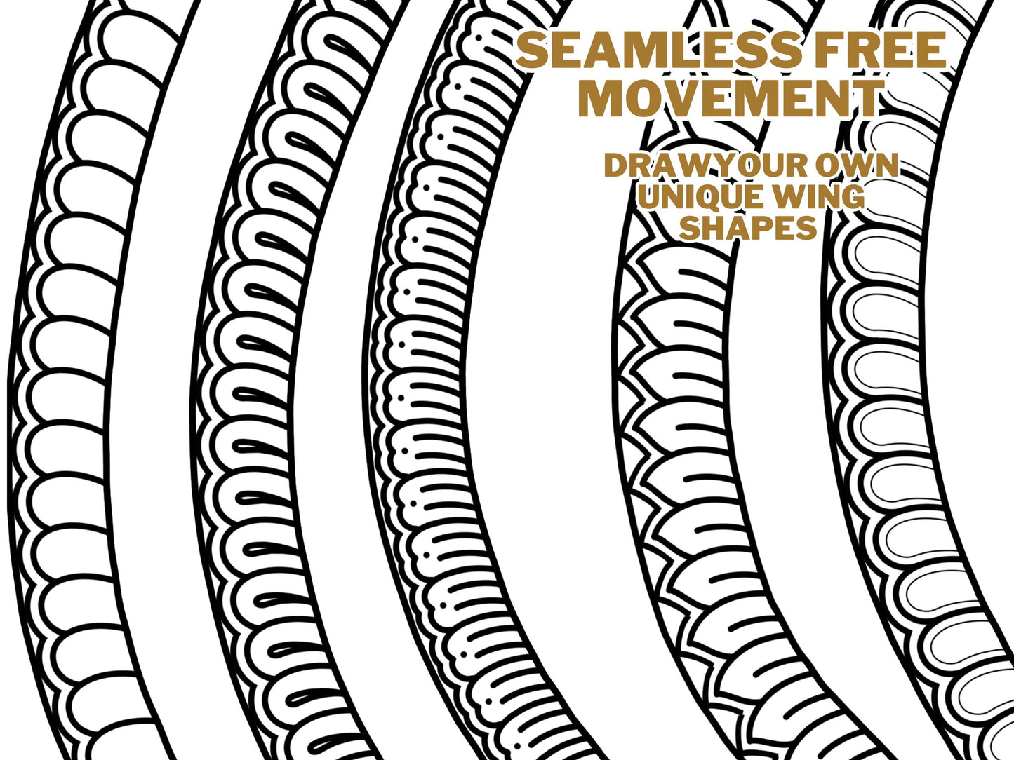 Seamless Ornate Bands for Procreate: 34 repeating Patterns