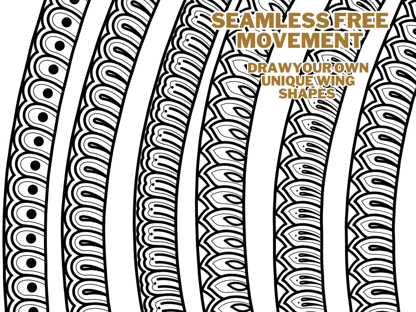 Seamless Ornate Bands Vol.2 for Procreate: 34 repeating Patterns