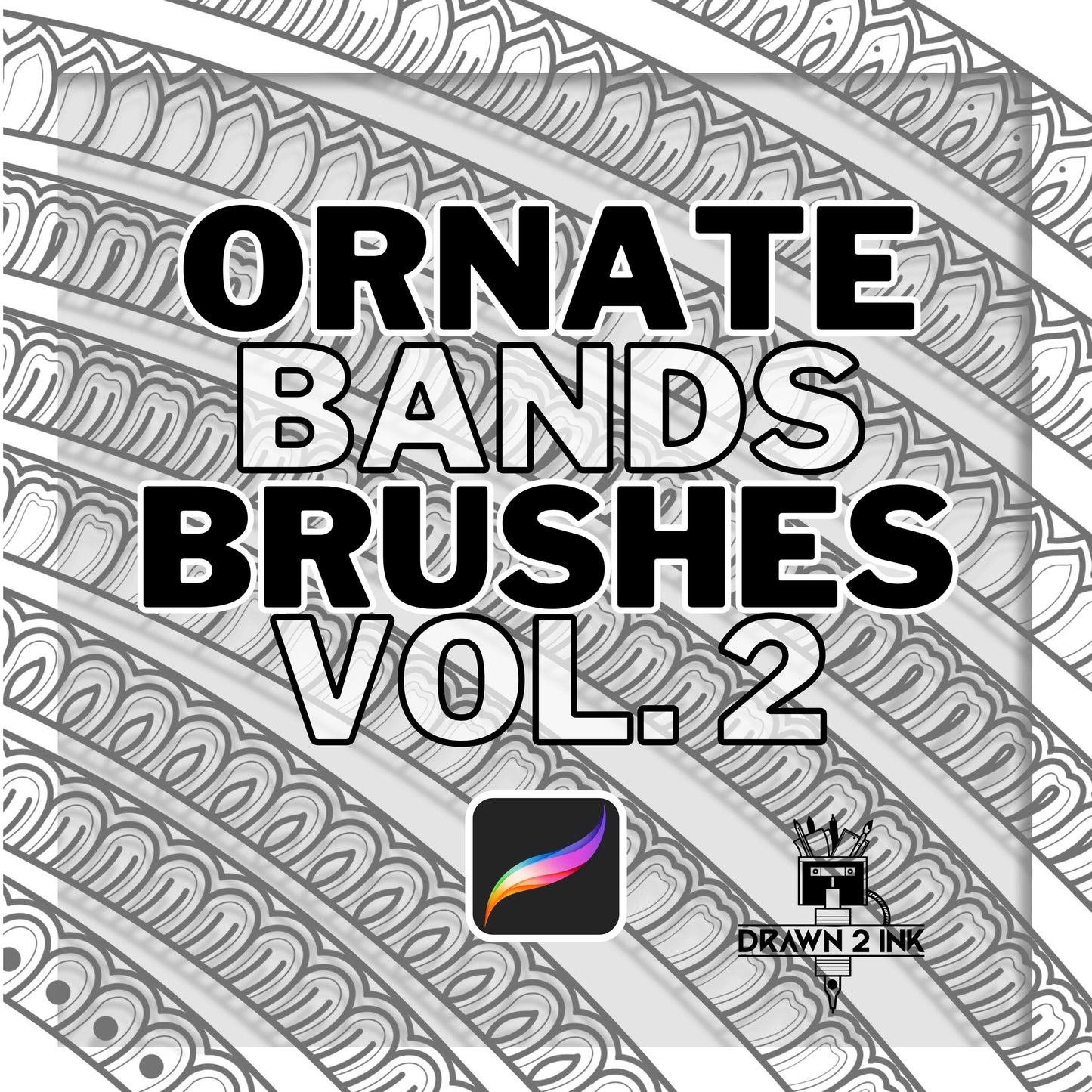 Seamless Ornate Bands Vol.2 for Procreate: 34 repeating Patterns