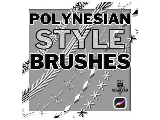 Polynesian Repeater Brush Set for Procreate – 28 Tribal Pattern Brushes for Tattoo Design & Linework