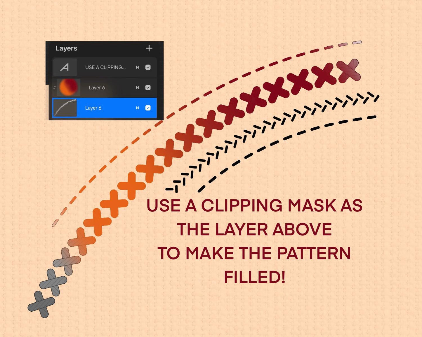 Embroidery Repeater Brush Set for Procreate – 25 Stitch Pattern Brushes for Digital Art & Design